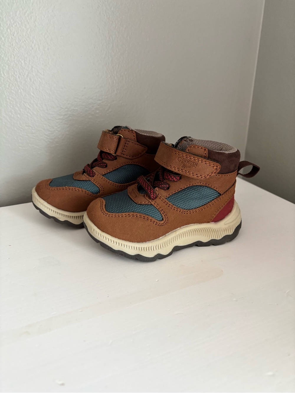 OshKosh Brown, Blue & Maroon Kids High-Top Boots